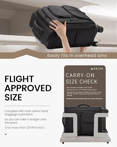 LOVEVOOK Carry On Luggage 22x14x9 Airline Approved, 22 Inch Softside Suitcases with Spinner Wheels, Lightweight Carry-on Suitcase with TSA Lock for Women Men, Large Luggage for Travel Business Trip - Image 4