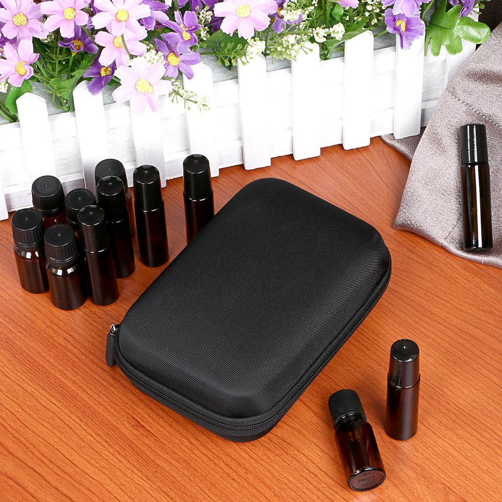 Hipiwe Hard Shell Essential Oil Carrying Case Holds 12 Bottles Travel Bag - Image 2